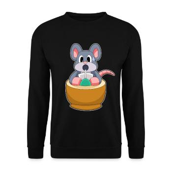 Bureau des boissons du secrétaire de la souris - Sweat-shirt Unisexe - noir - Devant - Alina (178cm) & Michal (187cm)