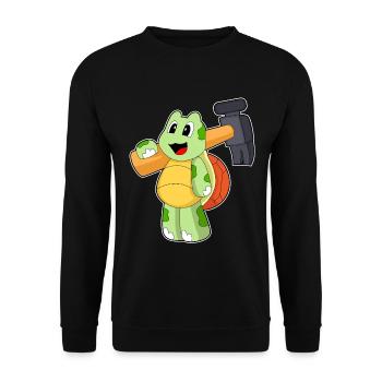 Schildkröte Handwerker Hammer Handwerk - Unisex Pullover - Schwarz - Vorne - Alina (178cm) & Michal (187cm)