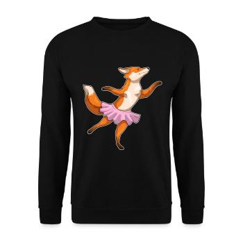 Fox Ballerina Ballet Dance - Unisex Sweatshirt - black - Front - Alina (178cm) & Michal (187cm)