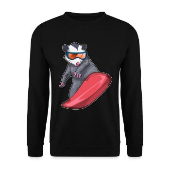 Beutelratte Snowboarder Snowboard - Unisex Pullover - Schwarz - Vorne - Alina (178cm) & Michal (187cm)