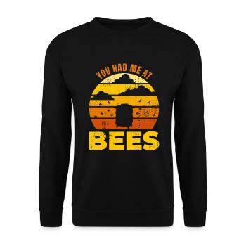 Tu m’as eu aux abeilles - Sweat-shirt Unisexe - noir - Devant - Alina (178cm) & Michal (187cm)