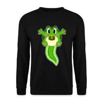 Frog Baby Pacifier - Unisex Sweatshirt - black - Front - Alina (178cm) & Michal (187cm)