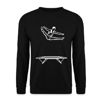 Trampolinspringer Junge - Unisex Pullover - Schwarz - Vorne - Alina (178cm) & Michal (187cm)