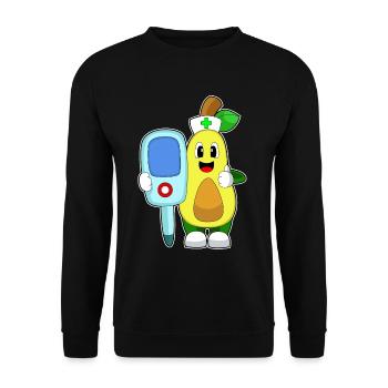Thermomètre clinique Avocado Nurse - Sweat-shirt Unisexe - noir - Devant - Alina (178cm) & Michal (187cm)