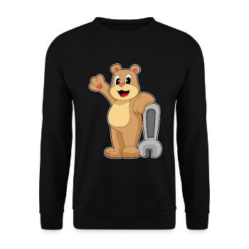 Atelier de clés mécaniques Bear - Sweat-shirt Unisexe - noir - Devant - Alina (178cm) & Michal (187cm)