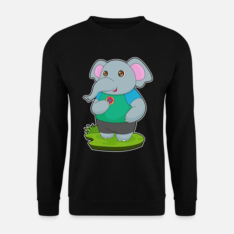 Elephant Donut - Unisex Sweatshirt - black
