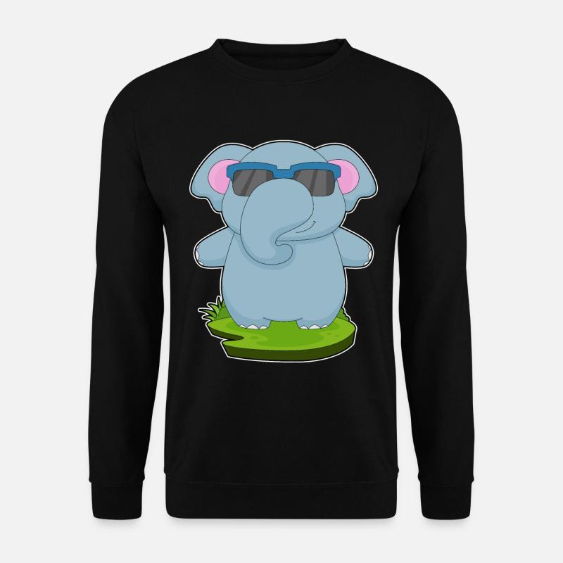 Elefant Sonnenbrille - Unisex Pullover - Schwarz