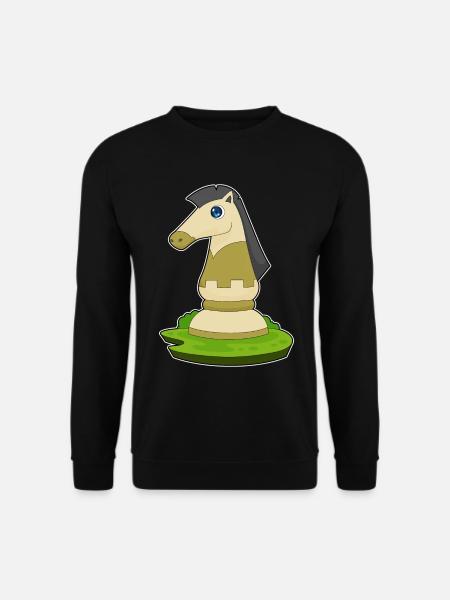 Schachfigur Springer Schach - Unisex Pullover - Schwarz