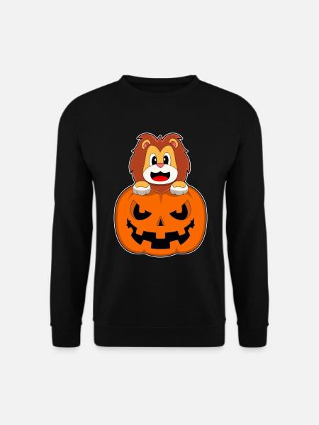 Lion Halloween Pumpkin - Unisex Sweatshirt - black