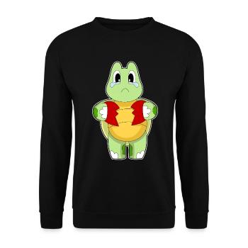 Turtle Heart - Unisex Sweatshirt - black - Front - Alina (178cm) & Michal (187cm)
