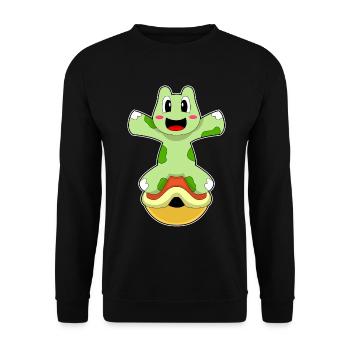 Tortue sans carapace - Sweat-shirt Unisexe - noir - Devant - Alina (178cm) & Michal (187cm)