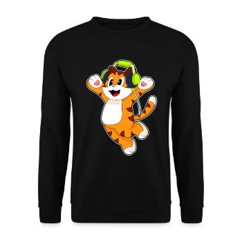 Musique casque Tiger - Sweat-shirt Unisexe - noir - Devant - Alina (178cm) & Michal (187cm)
