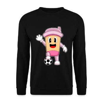 Coffee Soccer Player Soccer - Unisex Sweatshirt - black - Front - Alina (178cm) & Michal (187cm)