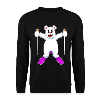 Polar Bear Skieurs Ski Sports d’hiver - Sweat-shirt Unisexe - noir - Devant - Alina (178cm) & Michal (187cm)