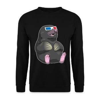 Verres à grains de beauté - Sweat-shirt Unisexe - noir - Devant - Alina (178cm) & Michal (187cm)