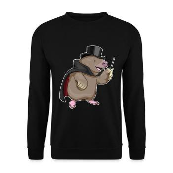 Mole Wizard Wand - Unisex Sweatshirt - black - Front - Alina (178cm) & Michal (187cm)