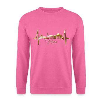 Rom Kolosseum Herzschlag Roma Skyline Rome Italien - Unisex Pullover - Pink - Vorne