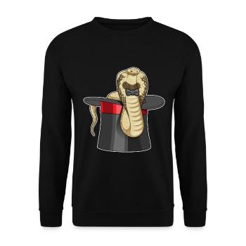 Snake Wizard Cylinder - Unisex Sweatshirt - black - Front - Alina (178cm) & Michal (187cm)