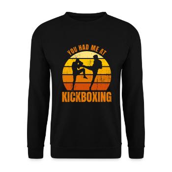 Tu m’as eu au kickboxing - Sweat-shirt Unisexe - noir - Devant - Alina (178cm) & Michal (187cm)