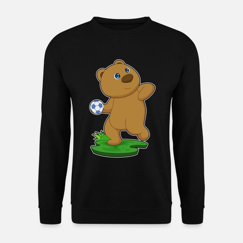 Bär Handballspieler Handball - Unisex Pullover - Schwarz
