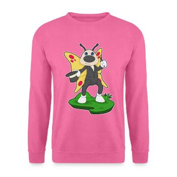 Cylindre de baguette magique papillon - Sweat-shirt Unisexe - rose - Devant