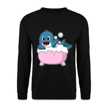 Baignoire dauphin - Sweat-shirt Unisexe - noir - Devant - Alina (178cm) & Michal (187cm)