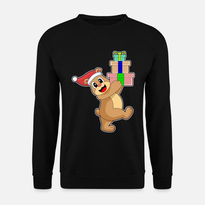 Bear Christmas Packages - Unisex Sweatshirt - black
