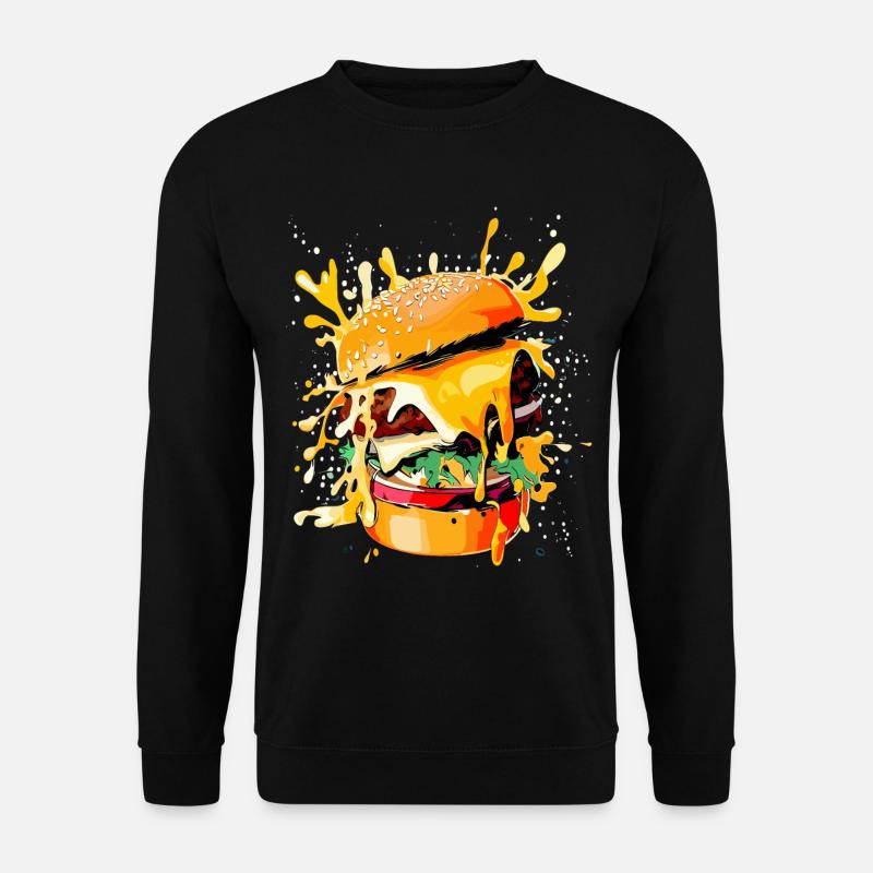 Cheeseburger Burger Liebhaber - Unisex Pullover - Schwarz
