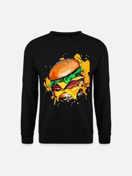 Extra Cheese Burger Cheeseburge - Unisex Sweatshirt - black