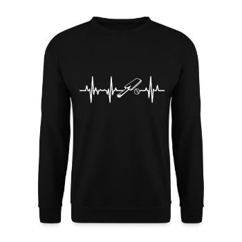 Cricket heartbeat - Unisex Sweatshirt - black - Front - Alina (178cm) & Michal (187cm)