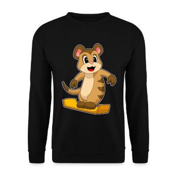 Snowboardeur Suricate - Sweat-shirt Unisexe - noir - Devant - Alina (178cm) & Michal (187cm)