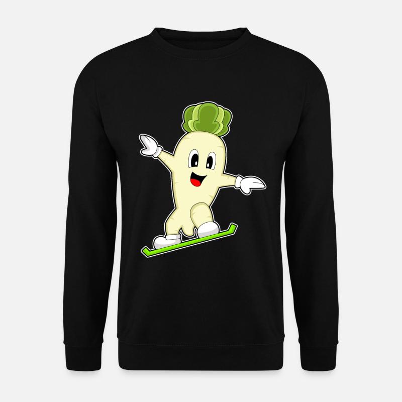 Radieschen Snowboarder Snowboard - Unisex Pullover - Schwarz
