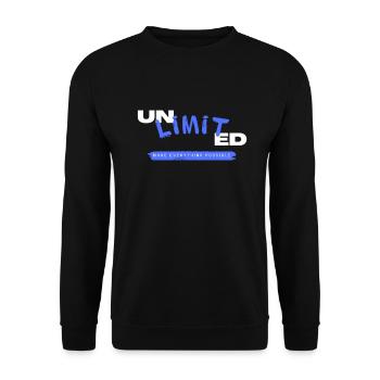 Unlimit Technology Inspirational Design - Unisex Sweatshirt - black - Front - Alina (178cm) & Michal (187cm)