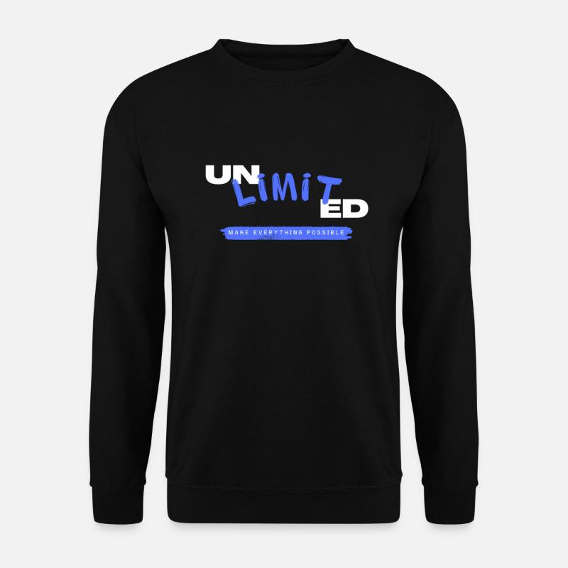 Unlimit Technology Inspirational Design - Unisex Pullover - Schwarz