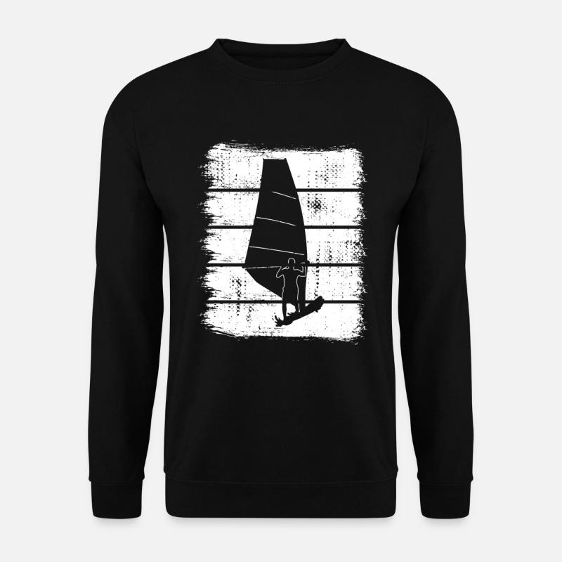 Windsurfen Skizze - Unisex Pullover - Schwarz