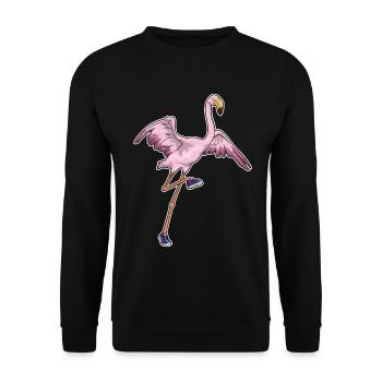 Flamingo Jogger Jogging Sport - Sweat-shirt Unisexe - noir - Devant - Alina (178cm) & Michal (187cm)
