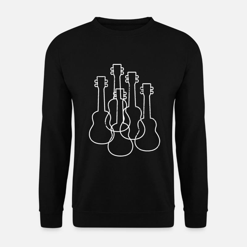 Ukulele Zeichnung - Unisex Pullover - Schwarz