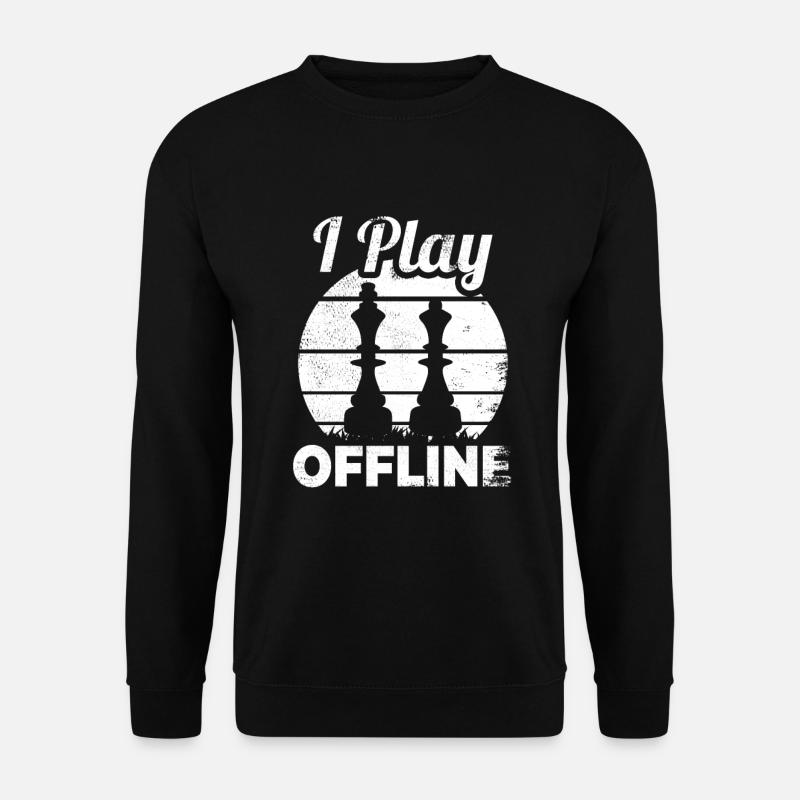 Funny chess player saying - Unisex Sweatshirt - black