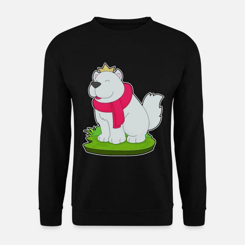 Chien Prince Crown - Sweat-shirt Unisexe - noir