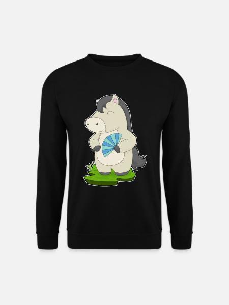 Éventail de main de cheval - Sweat-shirt Unisexe - noir