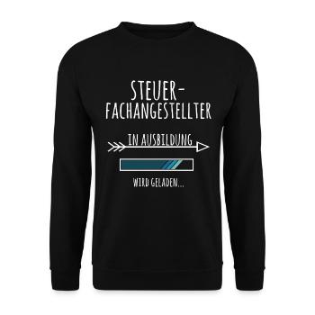 Steuerfachangestellter Steuern Beruf Ausbildung - Unisex Pullover - Schwarz - Vorne - Alina (178cm) & Michal (187cm)