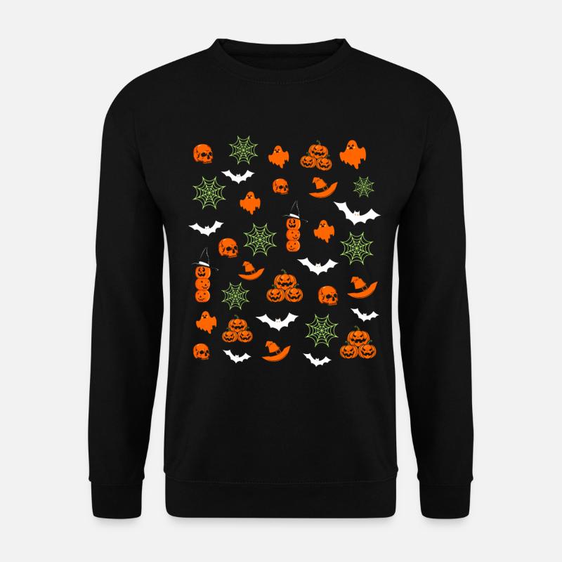 Halloween-Muster - Unisex Pullover - Schwarz