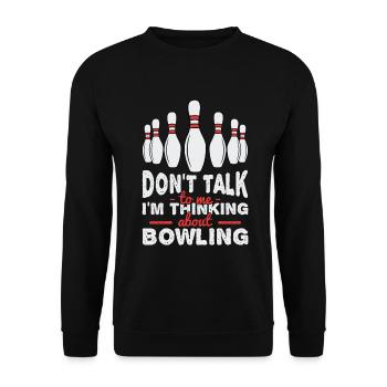 I'm thinking about bowling - Unisex Sweatshirt - black - Front - Alina (178cm) & Michal (187cm)
