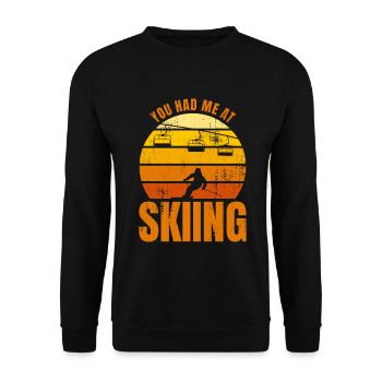 Tu m’as eu au ski - Sweat-shirt Unisexe - noir - Devant - Alina (178cm) & Michal (187cm)