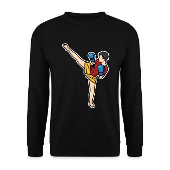 Children's Kidboxing - Unisex Sweatshirt - black - Front - Alina (178cm) & Michal (187cm)