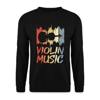 Musique de violon rétro - Sweat-shirt Unisexe - noir - Devant - Alina (178cm) & Michal (187cm)