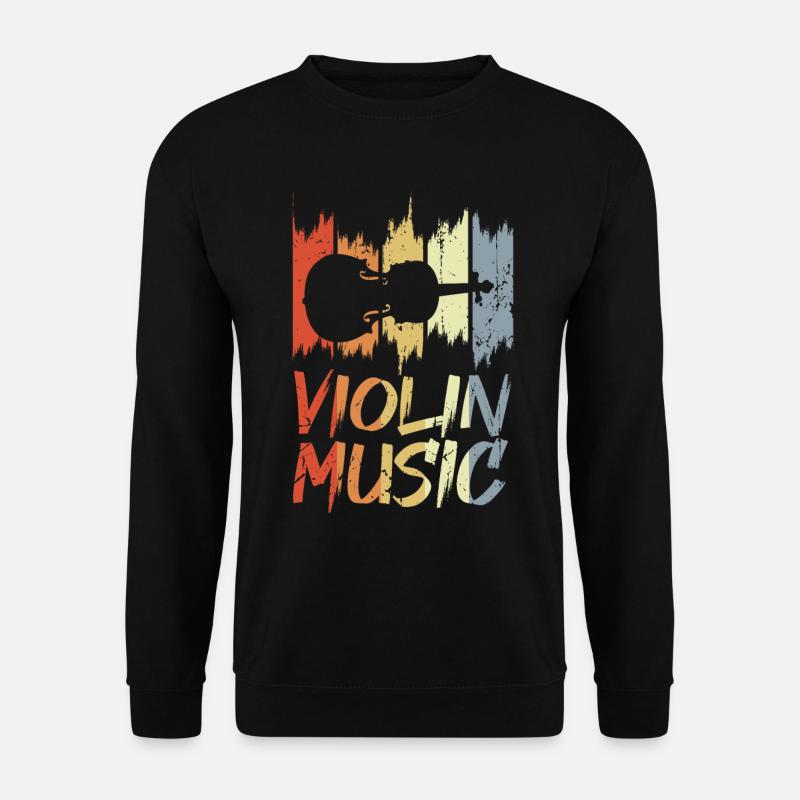 Retro Geigen Musik - Unisex Pullover - Schwarz