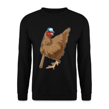 Poulet Baseball Bats - Sweat-shirt Unisexe - noir - Devant - Alina (178cm) & Michal (187cm)