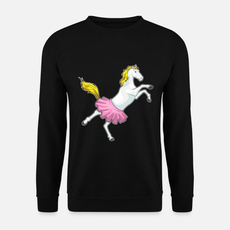 Pferd Ballerina Ballett Tanz - Unisex Pullover - Schwarz