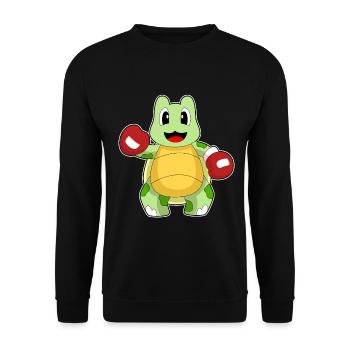 Turtle Boxer Boxing Gloves Boxing - Unisex Sweatshirt - black - Front - Alina (178cm) & Michal (187cm)